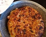 Foto del paso 4 de la receta: Tacu Tacu de Frejol Canario con Trucha frita y Ensalada