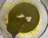Foto del paso 3 de la receta: Pastelito lava en microondas de matcha y coco - keto