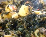 A picture of step 6 of Aalu methi.
