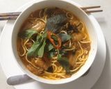 Hình bước làm 3 của món Mì kim chi (chay)