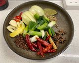 A picture of step 1 of Chinese braised oxtail & brisket stew.