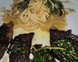 Foto del paso 5 de la receta: Fideos Somen con salsa de curry verde e hígado a la plancha