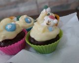 Csokidarabos banános muffin, vanília pudinggal recept fázis 6 fotója