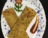 A picture of step 5 of Besan Chilla.