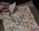 A picture of step 6 of Saltine chocolate crackers.