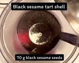 A picture of step 1 of Miso black sesame baked chocolate tart.