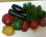 A picture of step 1 of Ratatouille Salad.