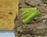 Foto del paso 6 de la receta: Dip de atún y berenjena con tostadas de ajo🍆🧅🥖🥯🥙🌯