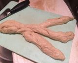 A picture of step 4 of Seitan (gluten meat).