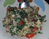 A picture of step 2 of Scrambled spinach egg#15minorlesscookingcontest.