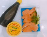 Hình bước làm 1 của món Cá hồi xốt teryaki