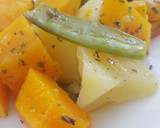 Foto del paso 5 de la receta: Ensalada templada de patatas, calabaza y tirabeques al estragón
