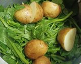लहसुनी आलू पालक (lehsuni aloo palak recipe in Hindi) रेसिपी चरण 1 फोटो