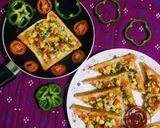 A picture of step 6 of Vegetable Toast.
