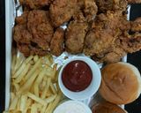 A picture of step 3 of Chicken al baik from saudi Arabia.