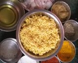 A picture of step 7 of Mithe chawal and Moger.