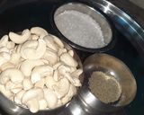 A picture of step 1 of Kaju Katli (Indian Cashew Fudge).