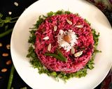 A picture of step 7 of Beetroot Coconut Rice / Pulihora - South Indian style.