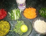 A picture of step 2 of Vegan, tropical sprouts burrito bowl.