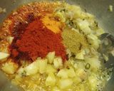 A picture of step 2 of Aloo Kardi Sukha.
