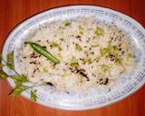 A picture of step 5 of Jeera rice (cumin rice) 🍚.