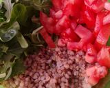 Foto del paso 10 de la receta Bolitas de lentejas rojas con ensalada verde y espelta enriquecida en Agua de mar💦🍽