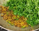 A picture of step 3 of Chaulai Saag.