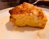 A picture of step 7 of Maccheroni Soufflé with Parmesan Fondue by Davide Scabin.