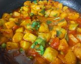 A picture of step 3 of Turnip and Potato Curry with Green Peas.