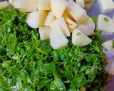 A picture of step 1 of Methi Sabji.
