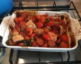 A picture of step 6 of Chicken chorizo bake.