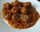 Foto del paso 7 de la receta Albóndigas de ternera con sobrasada en salsa de pisto