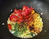 A picture of step 3 of Paneer bhurji sandwich.