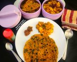 A picture of step 5 of Methi Thepla With Til Jeera Aloo Sabzi - A perfect Meal for Traveling Tiffin - Picnic Potluck.