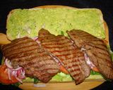 A picture of step 4 of Chacarero with Avocado and Bacon, Jon Style.