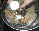 A picture of step 4 of Dhaniya ki panjiri.