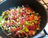 Baconos, újhagymás tejszínes-mustáros csirke recept fázis 1 fotója