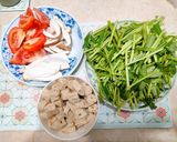 簡單的料理食譜❤️豆包炒空心菜🍽️的食譜步驟1照片