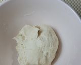 A picture of step 2 of Aloo ka paratha with green chutney.