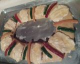 A picture of step 5 of Rosca de Reyes Filled with Cream and Fruit.