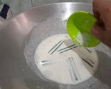 Foto langkah ke 5 dari resep Bacang ketan isi ayam gurih daun pisang (tanpa rebus lama)🍙.