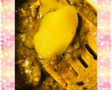 A picture of step 2 of Baby Potatoes mutton curry.