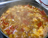 Foto del paso 5 de la receta: Pasta con pulpo, pimientos del piquillo y espinacas