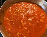 A picture of step 2 of Baked Fettuccine with Meat Sauce and Tons-O-Mozzarella.