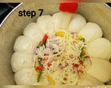 A picture of step 6 of Bubble pizza.