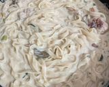 Foto del paso 8 de la receta: Pasta en salsa de pollo al verdeo