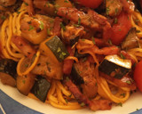 Foto del paso 8 de la receta: Spaguetti con Calabacines y Cherry a la Mantequilla con Panceta en Salsa de Hierbas Provenzales