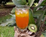 A picture of step 2 of Orange and kiwi cooler.