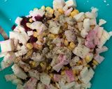A picture of step 3 of Beetroot panner sandwich.
