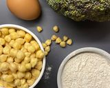 A picture of step 1 of Ovenbaked Broccoli falafels.